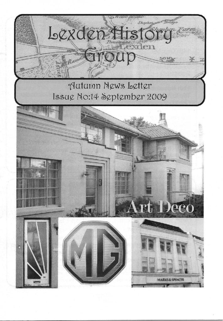 Lexden history Group Newsletter, September 2009 Issue 14