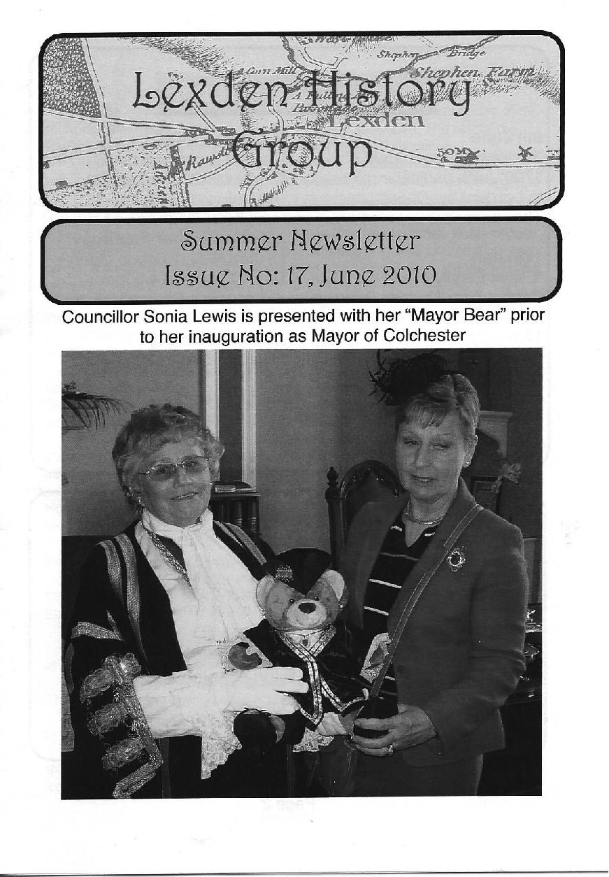 Lexden history Group Newsletter, June 2010 Issue 17