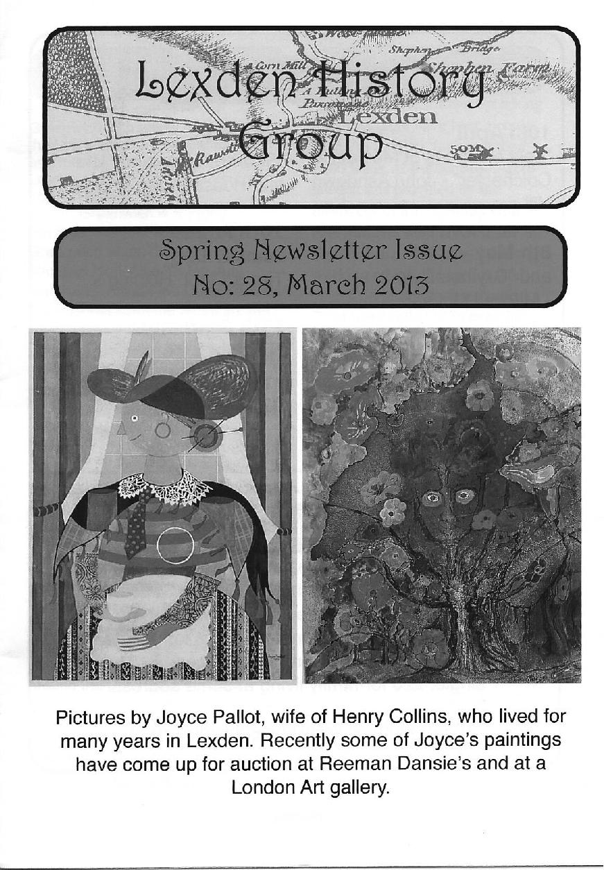 Lexden History Group Newsletter, March 2013 Issue 28