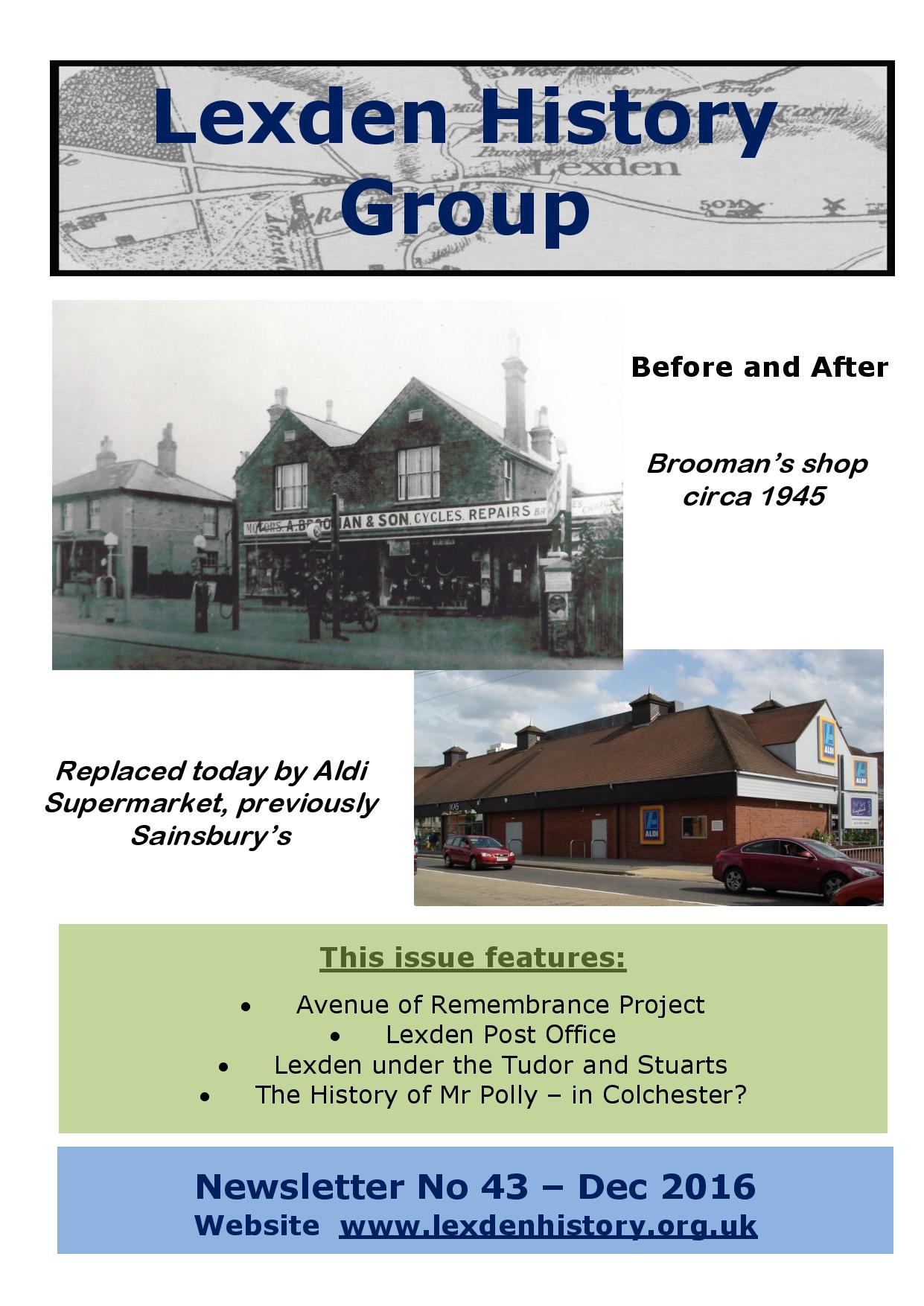 Lexden History Newsletter, December 2016 Issue 43