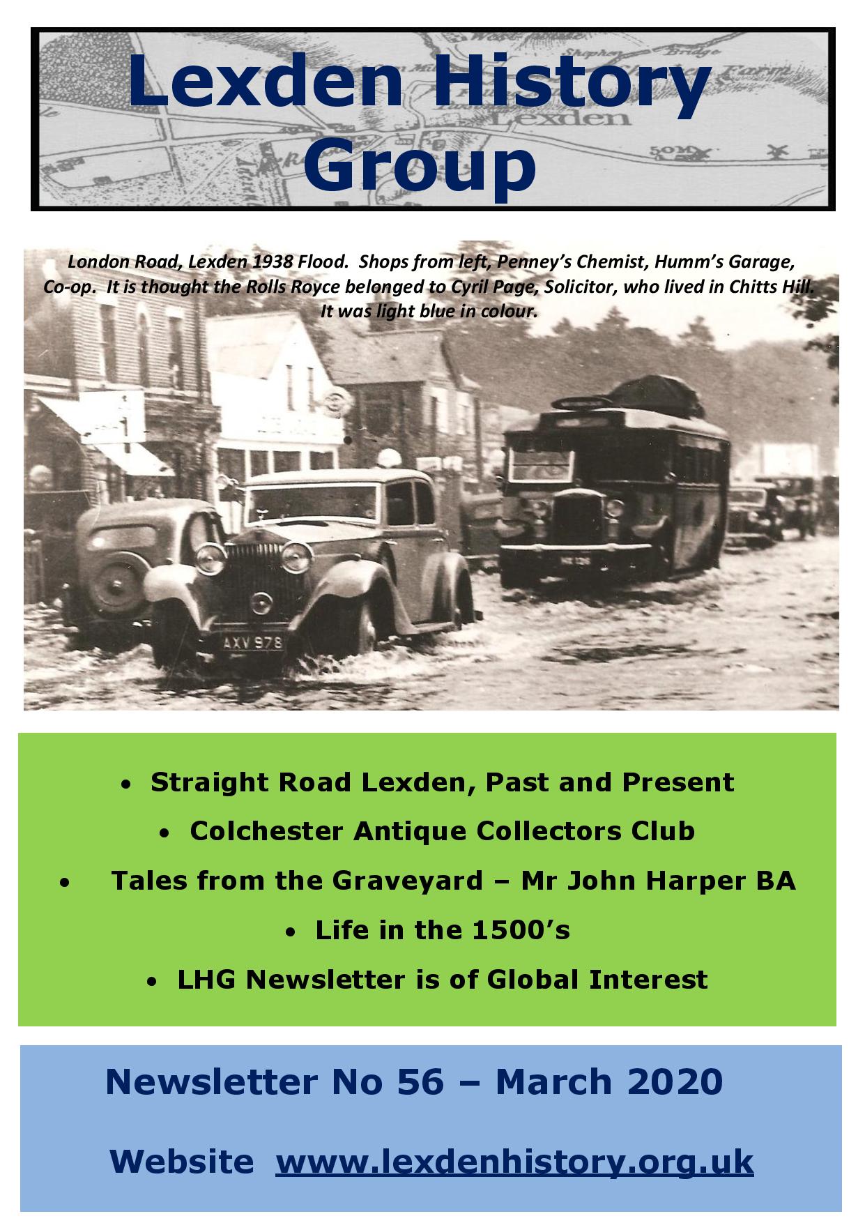 Lexden History Group Newsletter, March 2020 Issue 56
