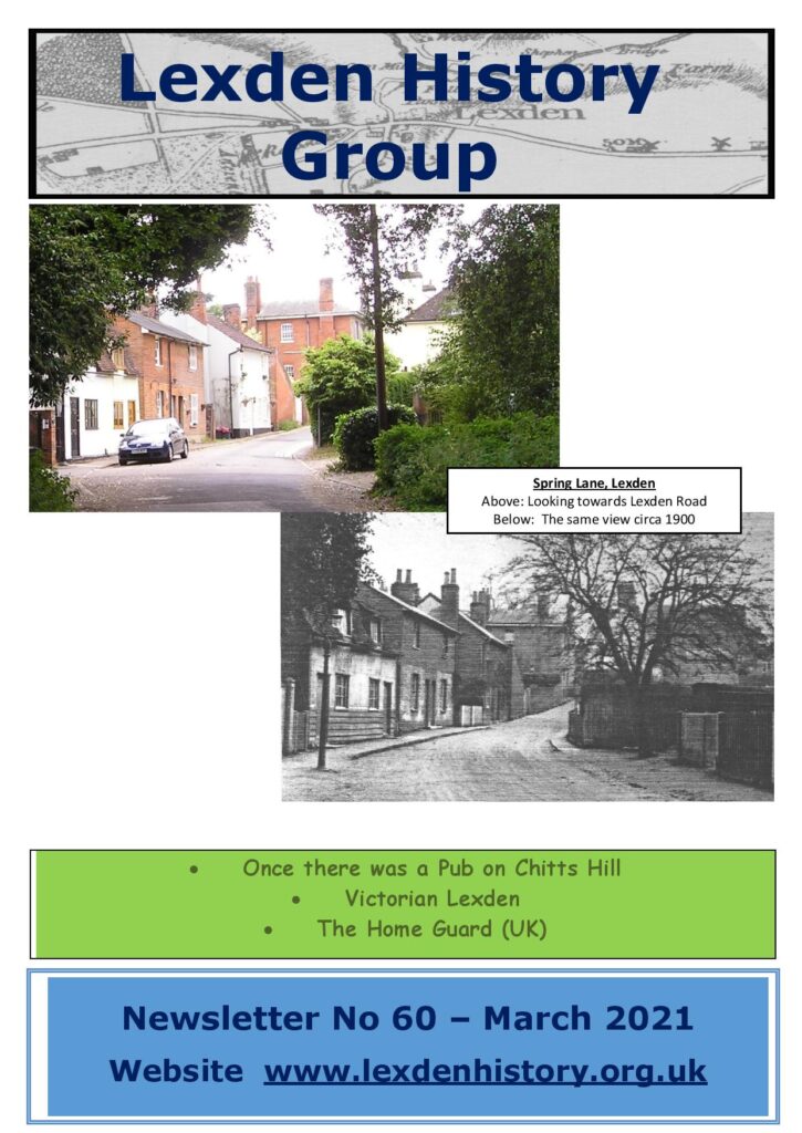 Lexden History Newsletter March 2021 Issue 60 